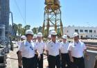 El Jefe del Estado Mayor General de la Armada recorrió obras en Puerto Belgrano