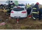 Impactante choque frontal en Ruta 3 altura Las Oscuras, cinco personas heridas
