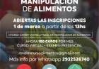 El Municipio amplió los cupos para los cursos gratuitos de Manipulación de Alimentos