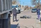 Un motociclista resultó herido tras chocar con un camión municipal