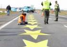 “Vialidad no nos permite pintar más estrellas amarillas en la ruta” afirman desde la ONG