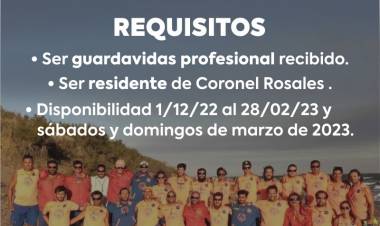 El Municipio de Coronel Rosales llama a postulantes para cubrir puestos de guardavidas en Pehuen Co