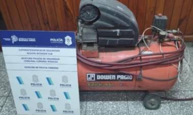 Se encontró un compresor de aire abandonado y buscan a su dueño