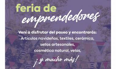 El Municipio invita a la comunidad a la “Feria de Emprendedores” en Parque San Martín este viernes y sábado 