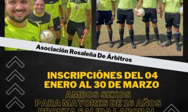 La Asociación Rosaleña de Árbitros abrió las inscripciones