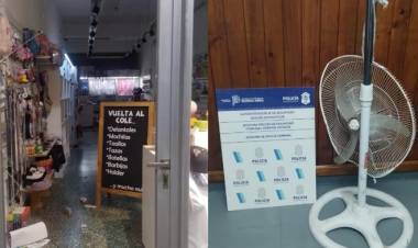 Un hombre rompió una vidriera para sustraer un ventilador de pie y fue detenido