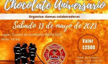 Se realizará un chocolate por el Aniversario del Cuartel de nuestros Bomberos Voluntarios