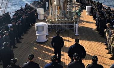La Fragata ARA “Libertad” celebró el 60° aniversario de la afirmación de su pabellón