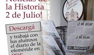 El Archivo Histórico Municipal lanzó “Noticias de la Historia” sobre el 2 de Julio