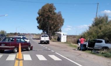 Accidente de tránsito en el ingreso a Villa Arias y ruta 229