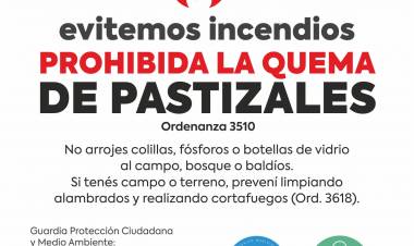 Protección Ciudadana recuerda prohibición de quema de pastizales para la prevención de incendios forestales