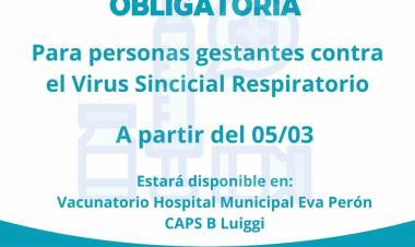 Comenzó la vacunación obligatoria contra VSR para embarazadas en el Hospital Municipal Eva Perón