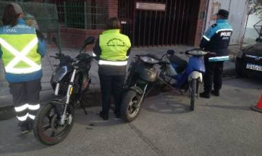 Se realizaron controles y 3 motos fueron secuestradas por falta de documentación