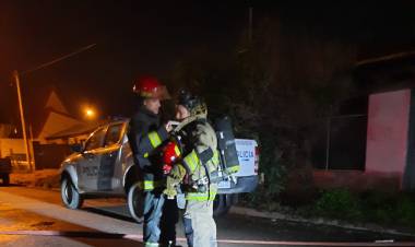 Bomberos Voluntarios fueron alertados por el incendio de vivienda pero era una alarma de humo