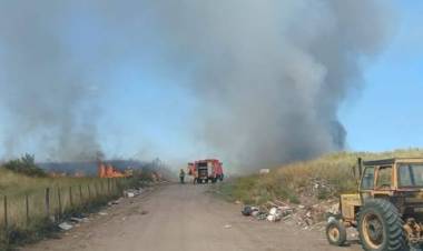 Incendio de gran magnitud en el basural de Pehuen Co