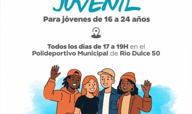Se inauguró un Centro Juvenil en el Polideportivo Municipal de Villa Maio