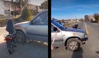 Un motociclista quedó hospitalizado con fracturas tras chocar contra una camioneta