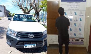 Un hombre fue aprehendido tras dañar una camioneta de ABSA 