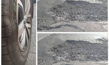 Un enorme pozo en la autovía de la Ruta 3, genera roturas en los vehículos y gran riesgo de accidentes
