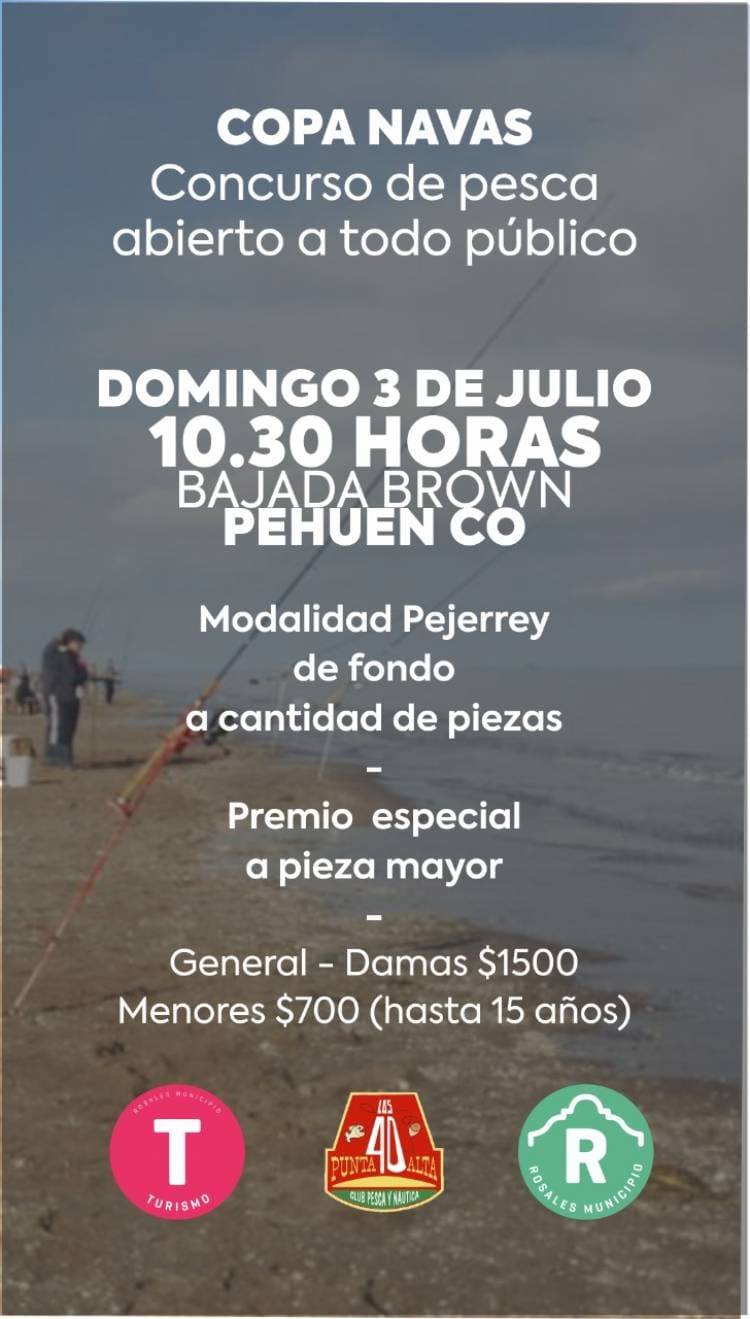 El Municipio invita a la Copa Laureano Navas organizada por el Club Los 40 en Pehuen Co