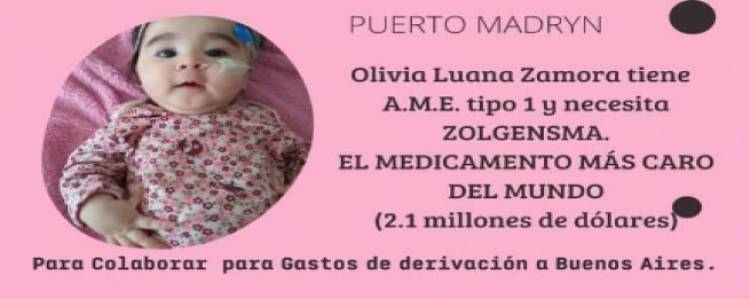 La pequeña Olivia continúa internada y aguarda por el medicamento más caro del mundo