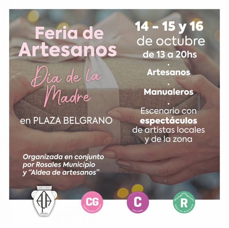 Por el “Día de la madre” habrá feria de artesanos en Plaza Belgrano durante el fin de semana 