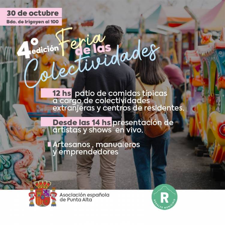 Este domingo se llevará a cabo la 4° Fiesta de las Colectividades en Punta Alta 