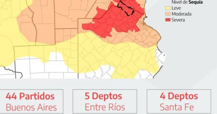 44 son los municipios bonaerenses afectados por la sequía “severa”