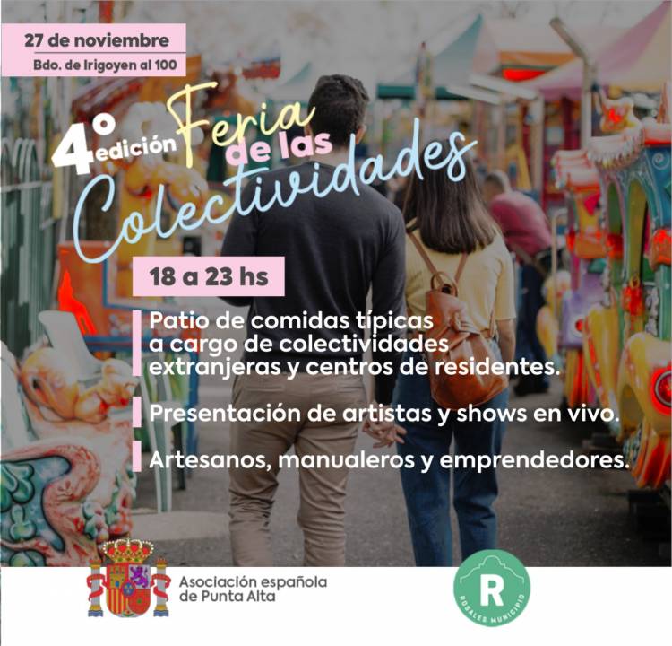 Este domingo tendrá lugar la 4° Fiesta de las Colectividades en calle Irigoyen
