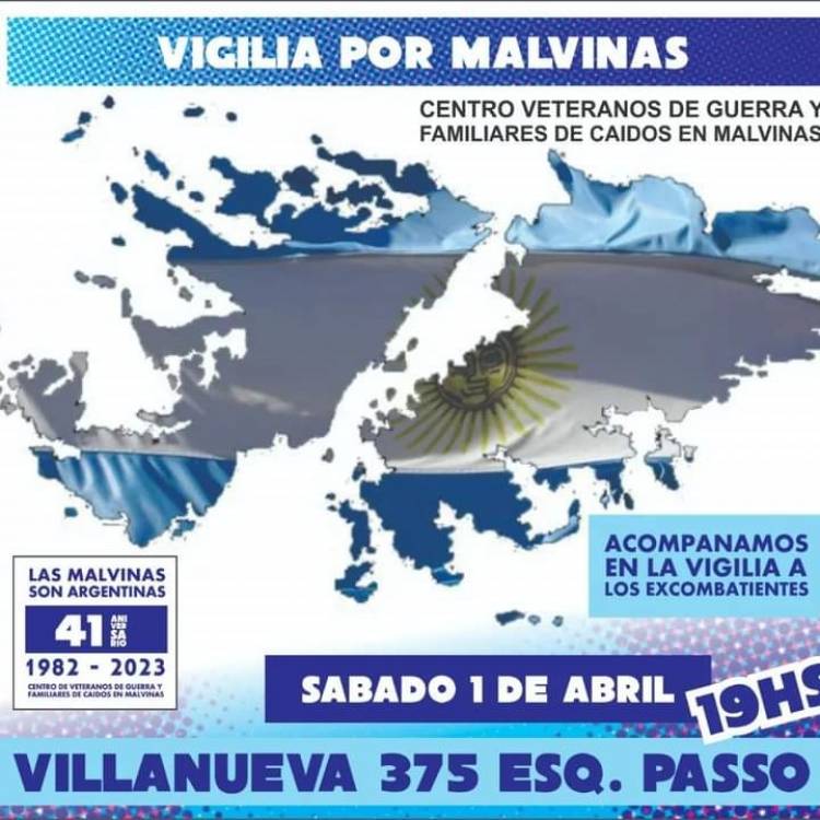 Este sábado se realizará la vigilia en el Centro de Veteranos de Guerra y Familiares de Caídos en Malvinas
