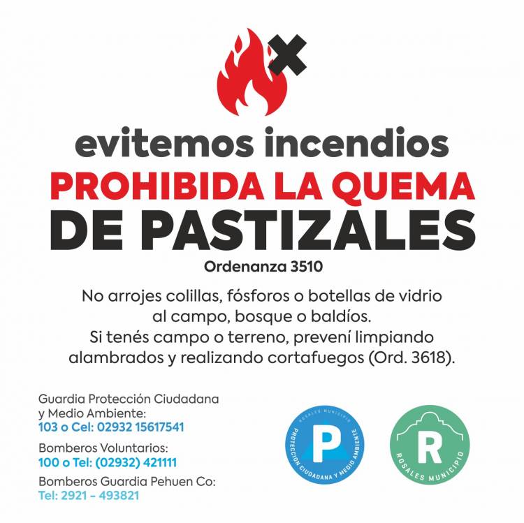 Protección Ciudadana recuerda prohibición de quema de pastizales para la prevención de incendios forestales