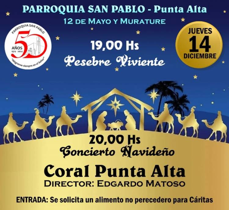 El Coral Punta Alta realizará conciertos navideños