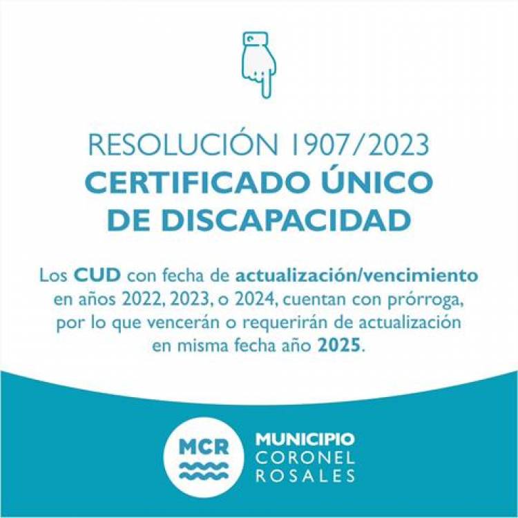 El Certificado Único de Discapacidad cuenta con una prórroga