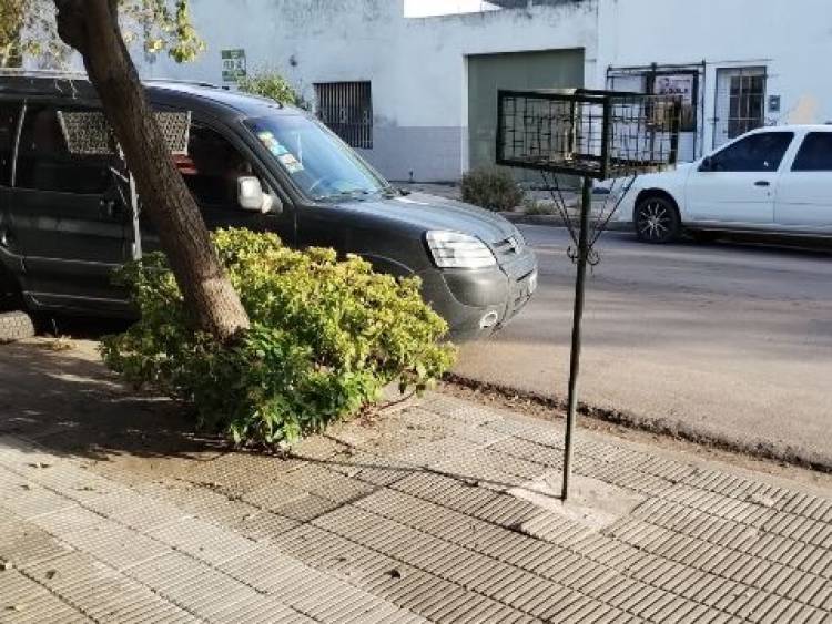 Accidente de tránsito en la primer cuadra de Alberdi