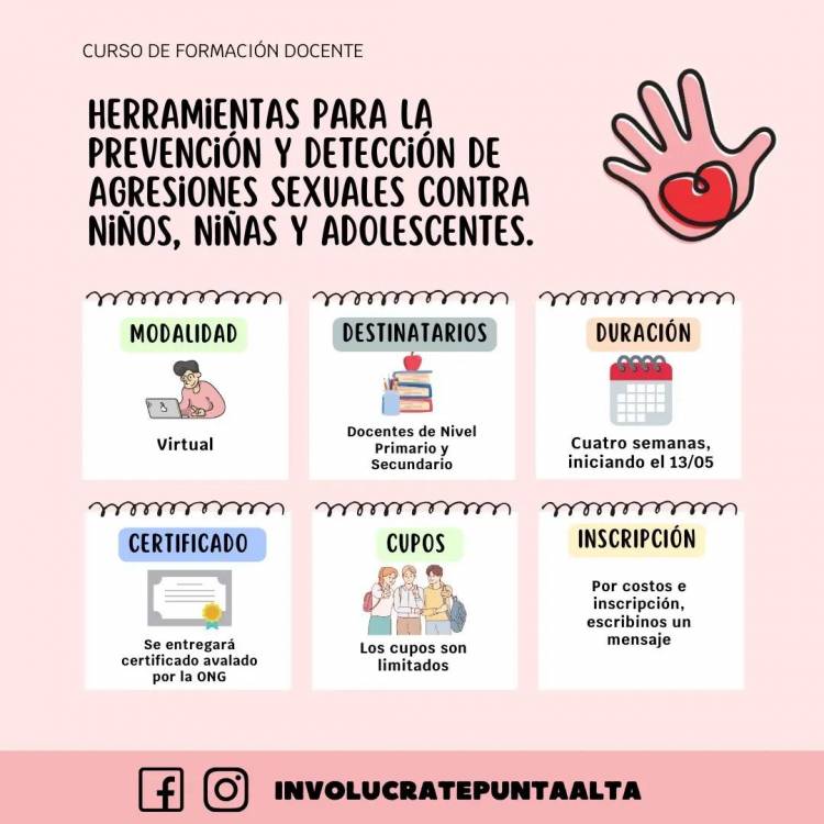 Se realizará un curso de formación docente “para prevención y detección de agresiones sexuales”