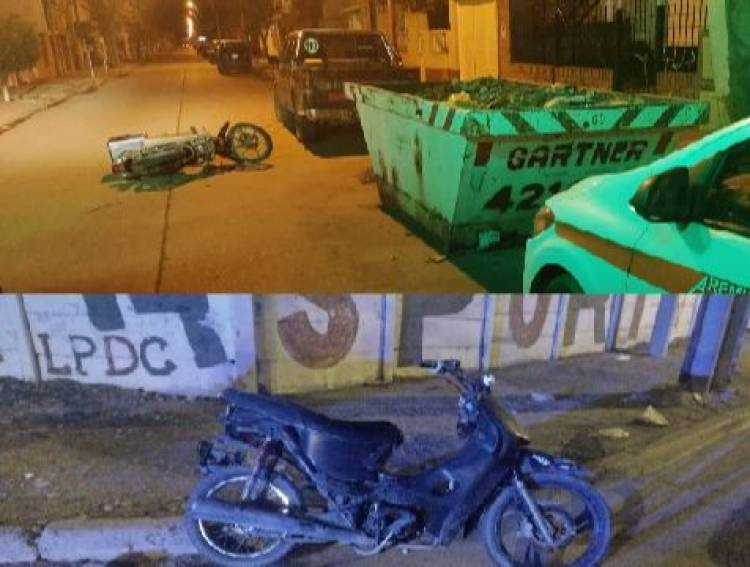 Dos motociclistas fueron hospitalizados tras un accidente de tránsito en Ciudad Atlántida