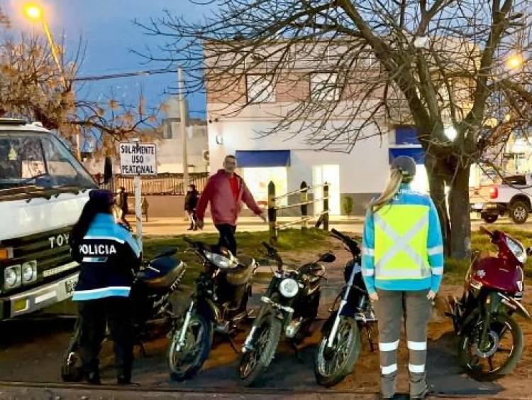 Se realizaron infracciones y secuestro de motos en operativos de control del Municipio