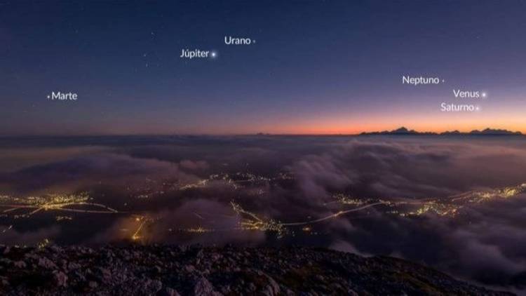 Inusual espectáculo: seis planetas se alinearán y podrán verse a simple vista