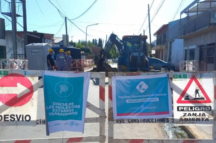 Por trabajos de Camuzzi, se realizó un corte de media calzada en Alvear y Florida