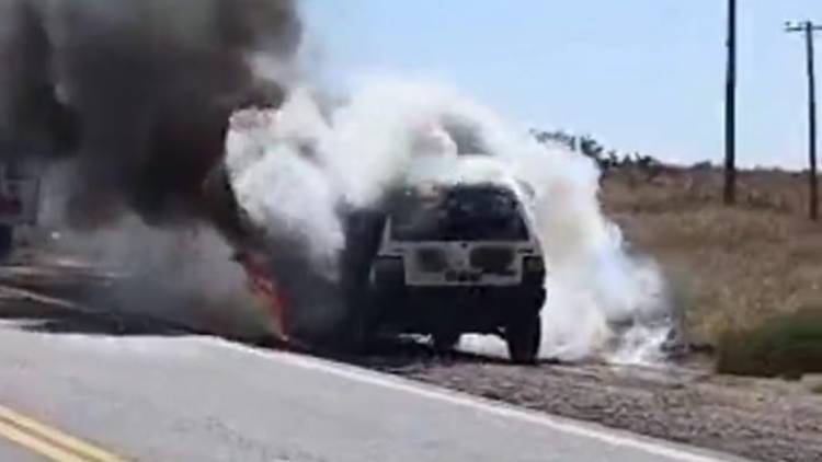 Pérdidas totales en el incendio de un auto en ruta 249