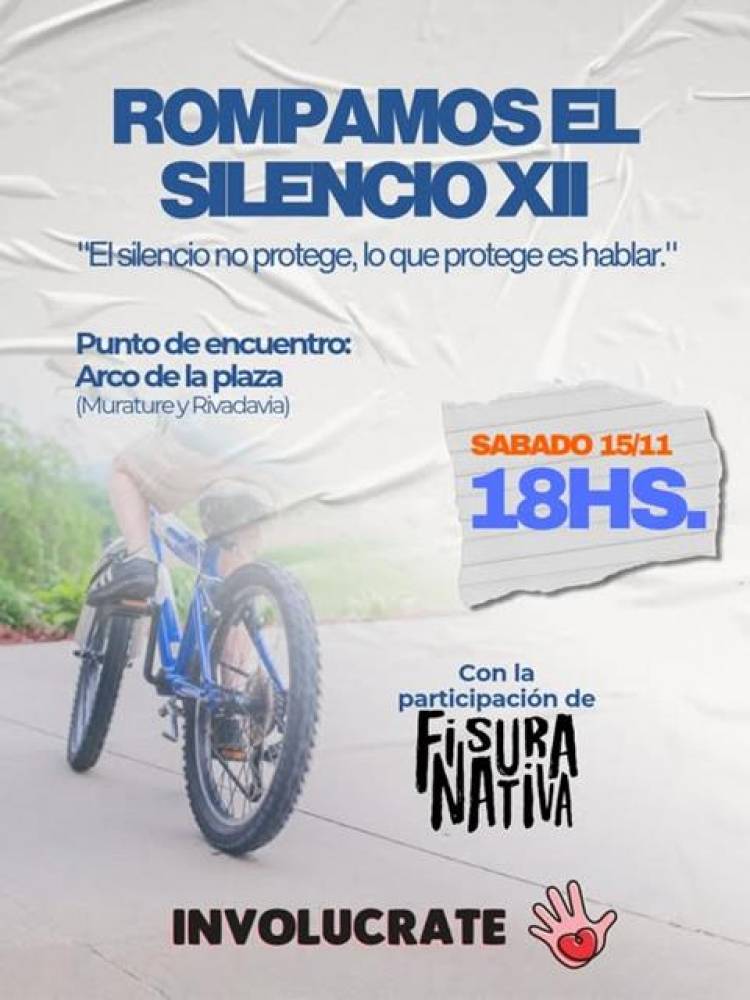 La ONG Involucrate convoca a una bicicleteada para concientizar sobre el abuso infantil