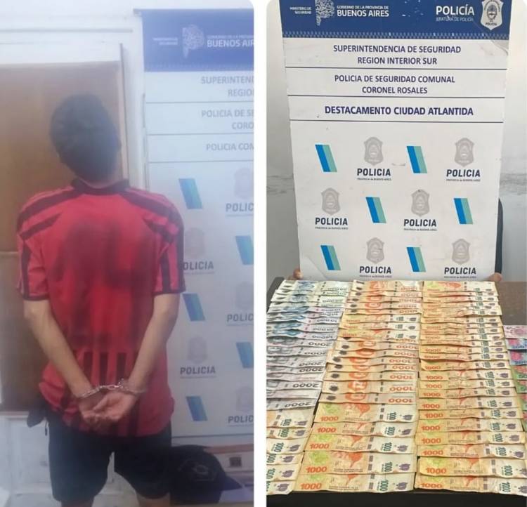 Un delincuente robó la recaudación de una heladería y fue detenido a las pocas horas