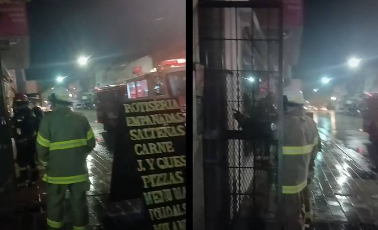 Bomberos Voluntarios asistieron al principio de incendio en una rotisería céntrica