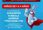 Este viernes se aplicarán refuerzos de vacunas infantiles en la Plaza Belgrano