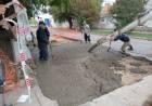El Municipio de Coronel Rosales realiza reparaciones de hormigón en calles Pellegrini y Alem