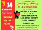 Se realizará una caminata abierta a la comunidad