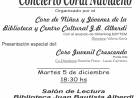 Este martes se realizará un concierto coral navideño en la Biblioteca Alberdi