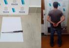 Detuvieron a un hombre por amenazar a sus sobrinos con un cuchillo