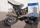 Se encontró moto partes de dudosa procedencia en el patio de una casa