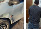 Un hombre discutió con su ex pareja, le abolló el auto y terminó aprehendido